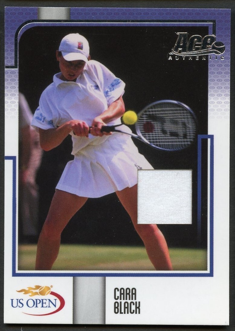 Cara Black 2008 ACE Authentic #US18 US OPEN Fabric Tennis Trading Card 56/75