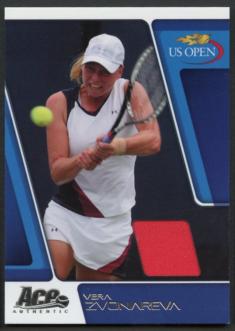 Vera Zvonareva 2008 Ace Authentic #US12 US OPEN Material 03/69 Trading Card