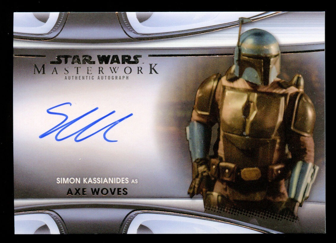 Simon Kassianides as Axe Woves signed auto 2021 Star Wars Masterwork MWA-SK