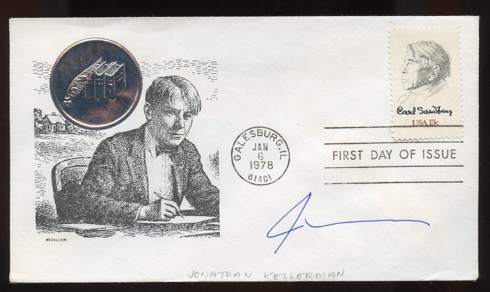 Jonathan Kellerman signed autograph auto American Novelist Psychologist FDC
