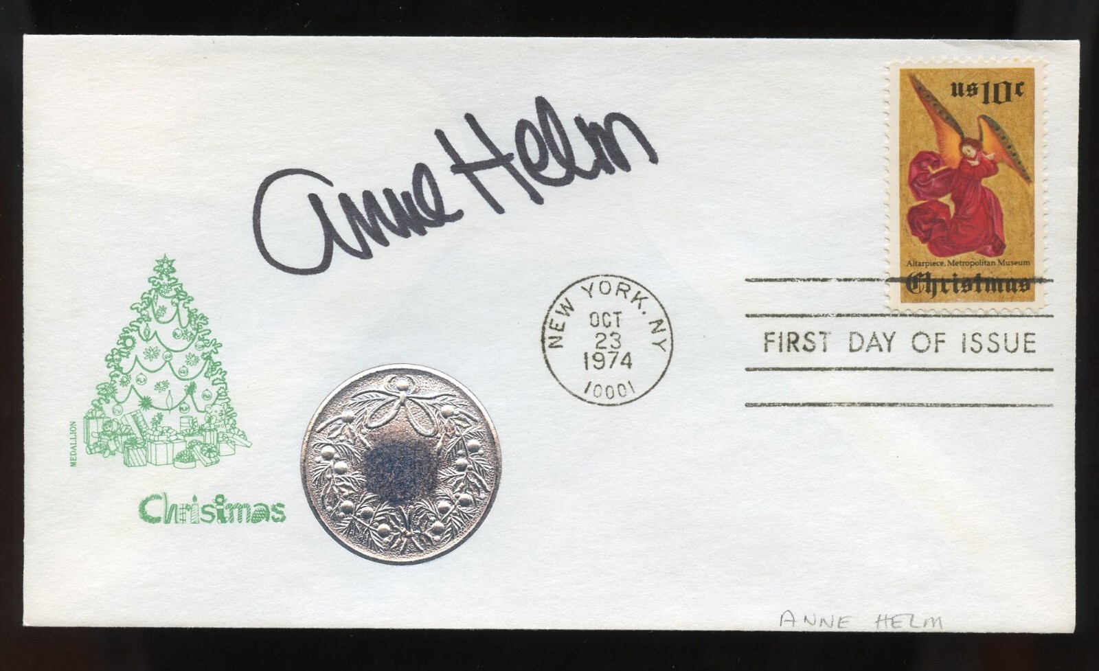 Anne Helm signed autograph auto Children's Author Actress Follow That Dream FDC