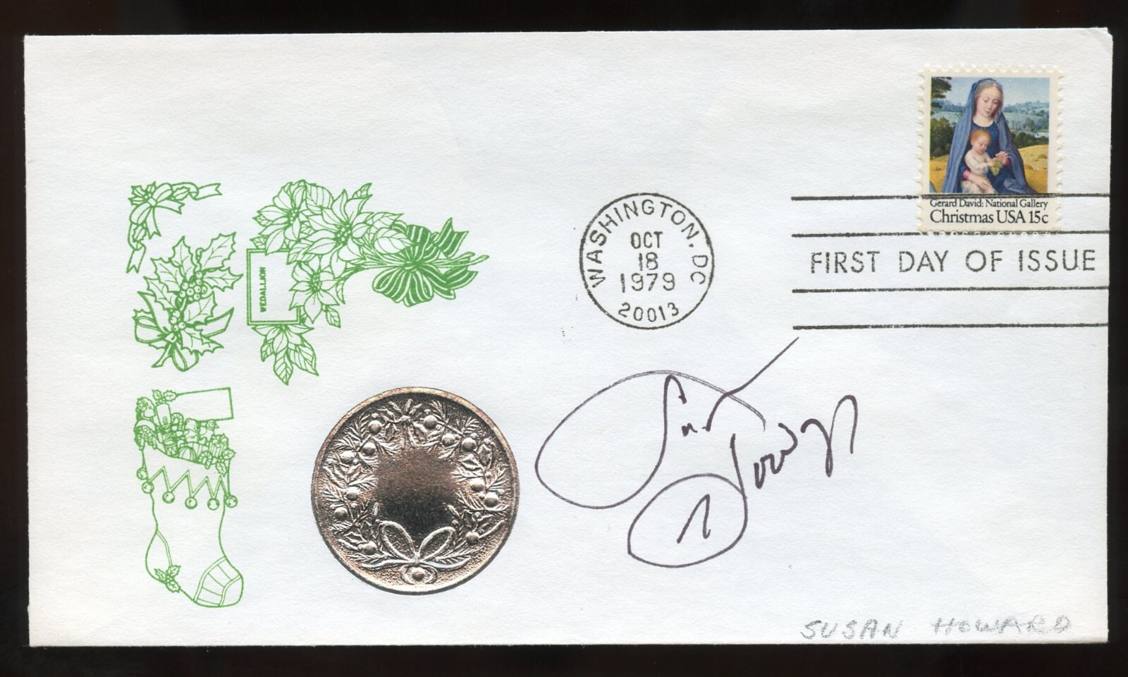 Susan Howard signed autograph auto Political Activist & Actress on Dallas FDC