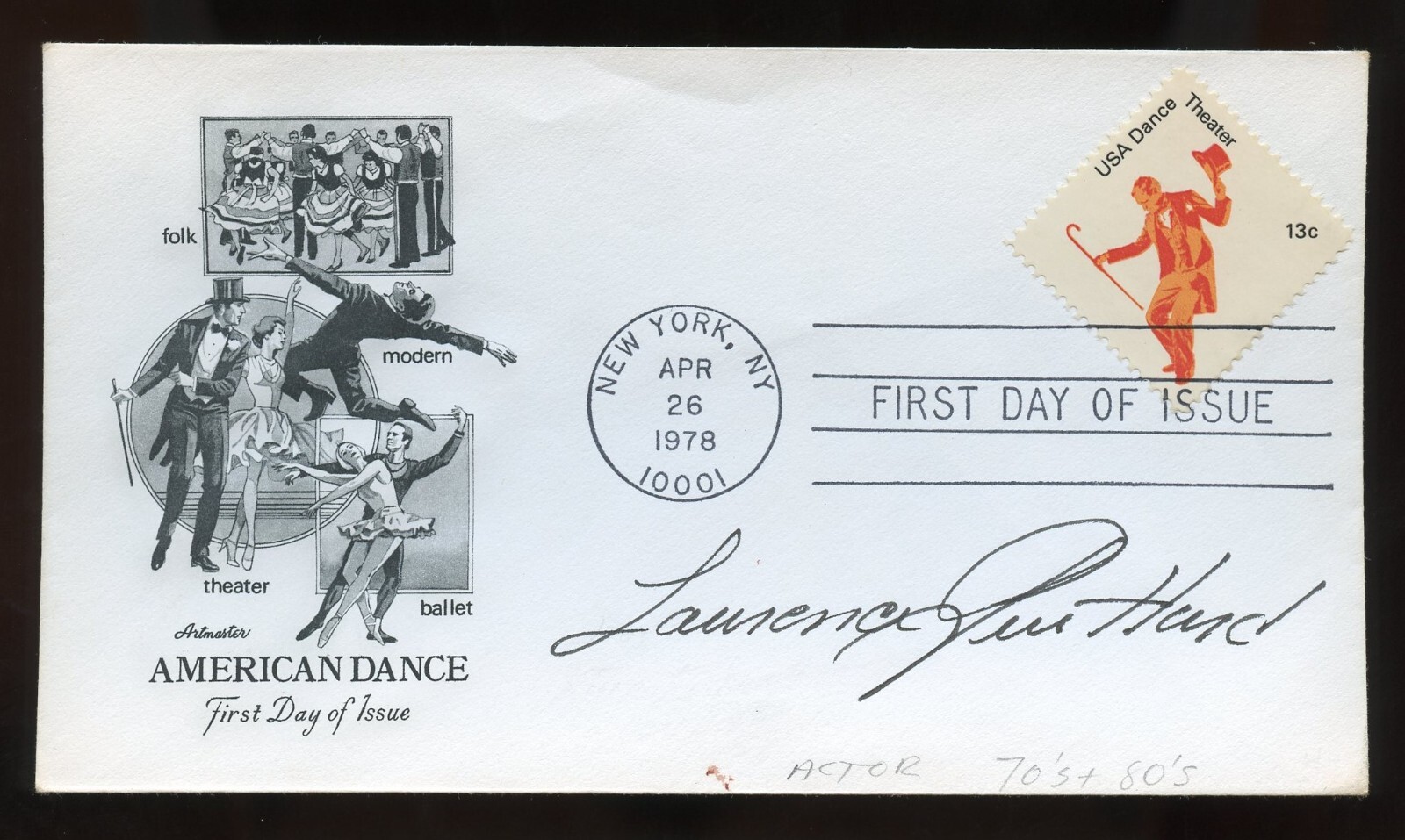 Lawrence Guittard signed autograph Actor A little Night Music First Day Cover