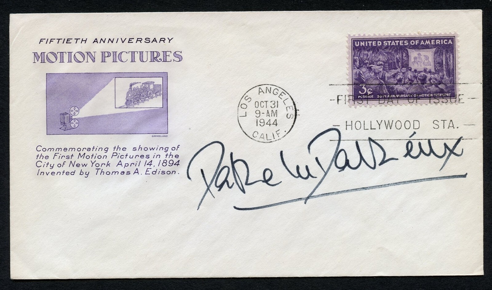 Dannielle Darrieux d2017 signed autograph Actress Five Fingers First Day Cover