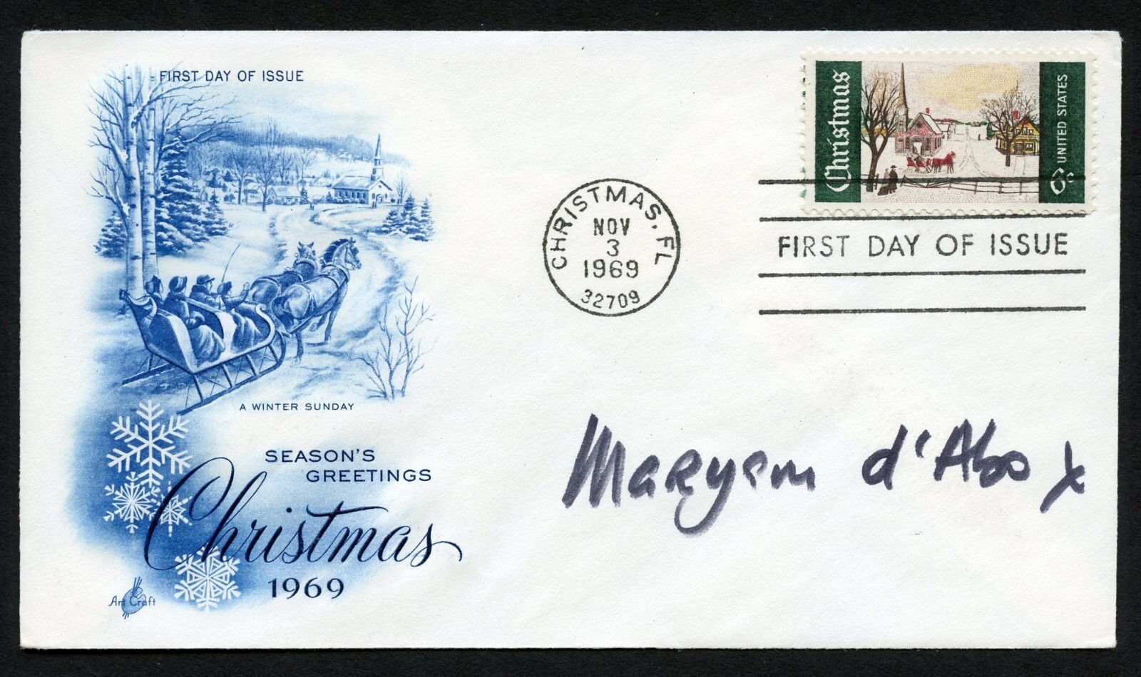 Maryam D'Abo signed autograph auto Actress Bond Girl Kara Milovy First Day Cover