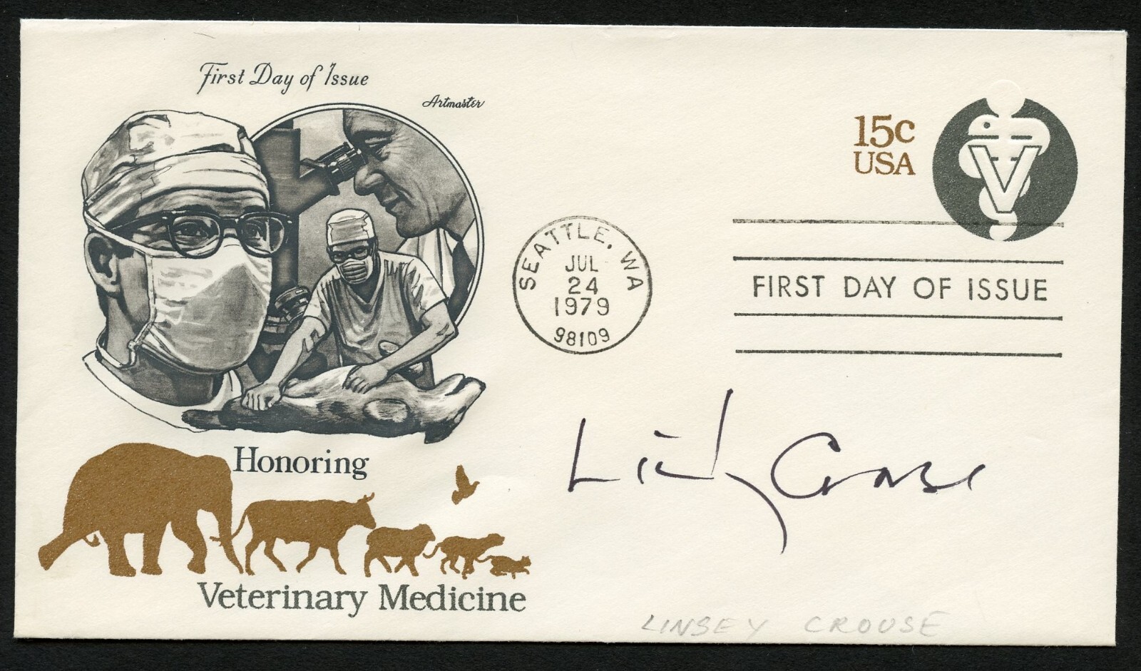 Linsey Crouse signed autograph Actress Places in the Heart First Day Cover
