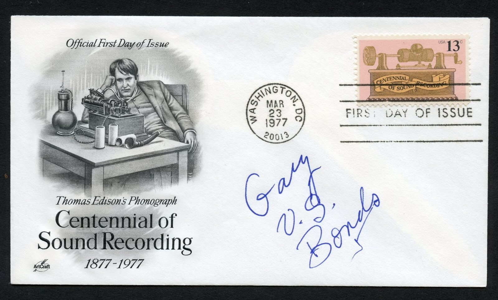 Gary U.S. Bonds signed autograph auto Singer New Orleans First Day Cover