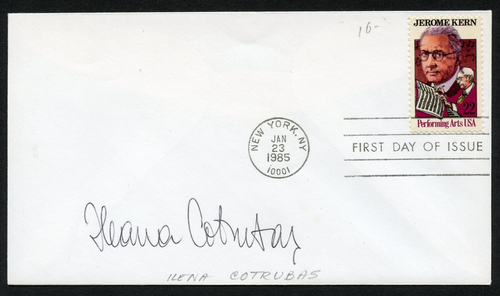 Ilena Cotrubas signed autograph auto Romanian Operatic Soprano First Day Cover