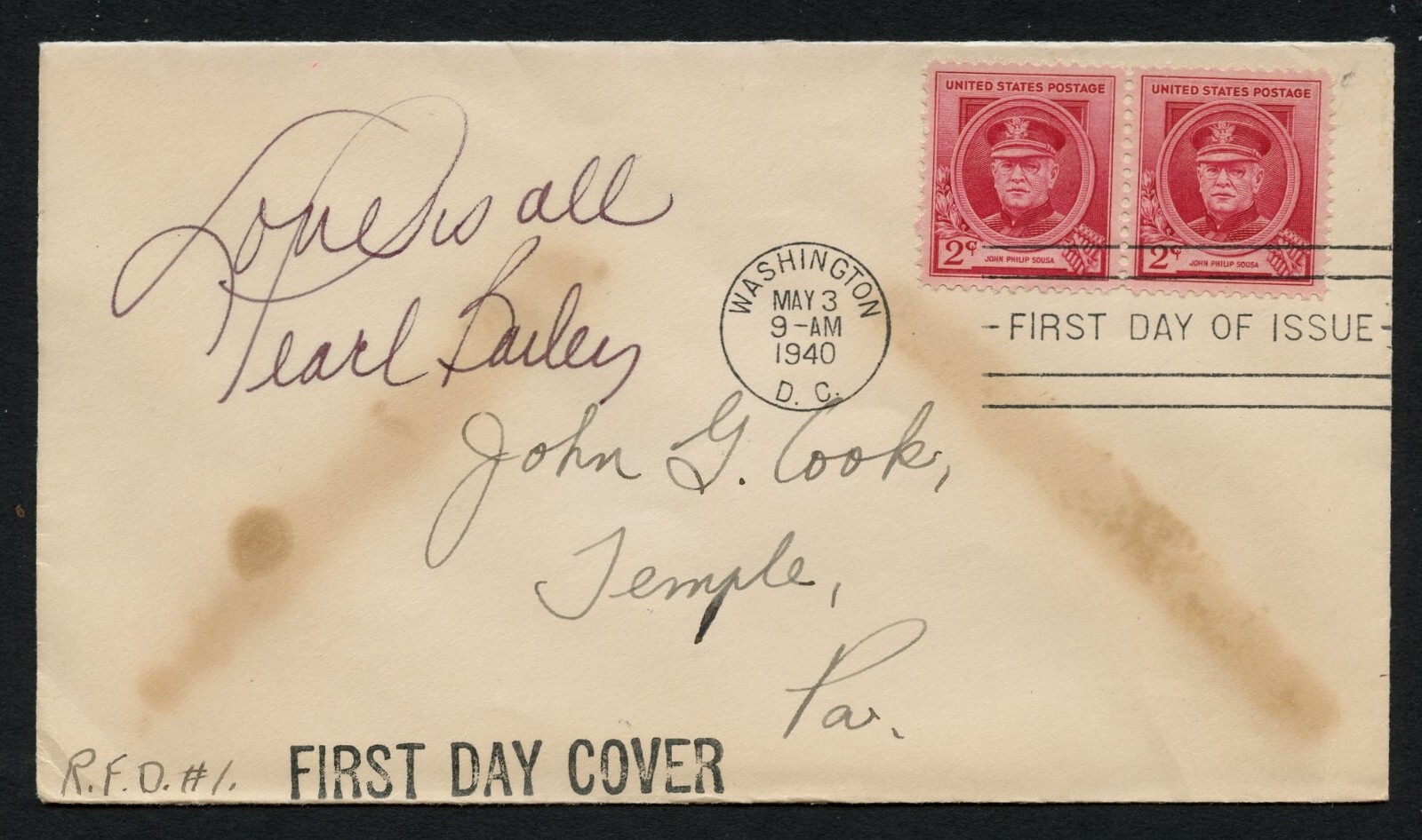 Pearl Bailey d1990 signed autograph auto Actress Hello, Dolly Postal Cover FDC
