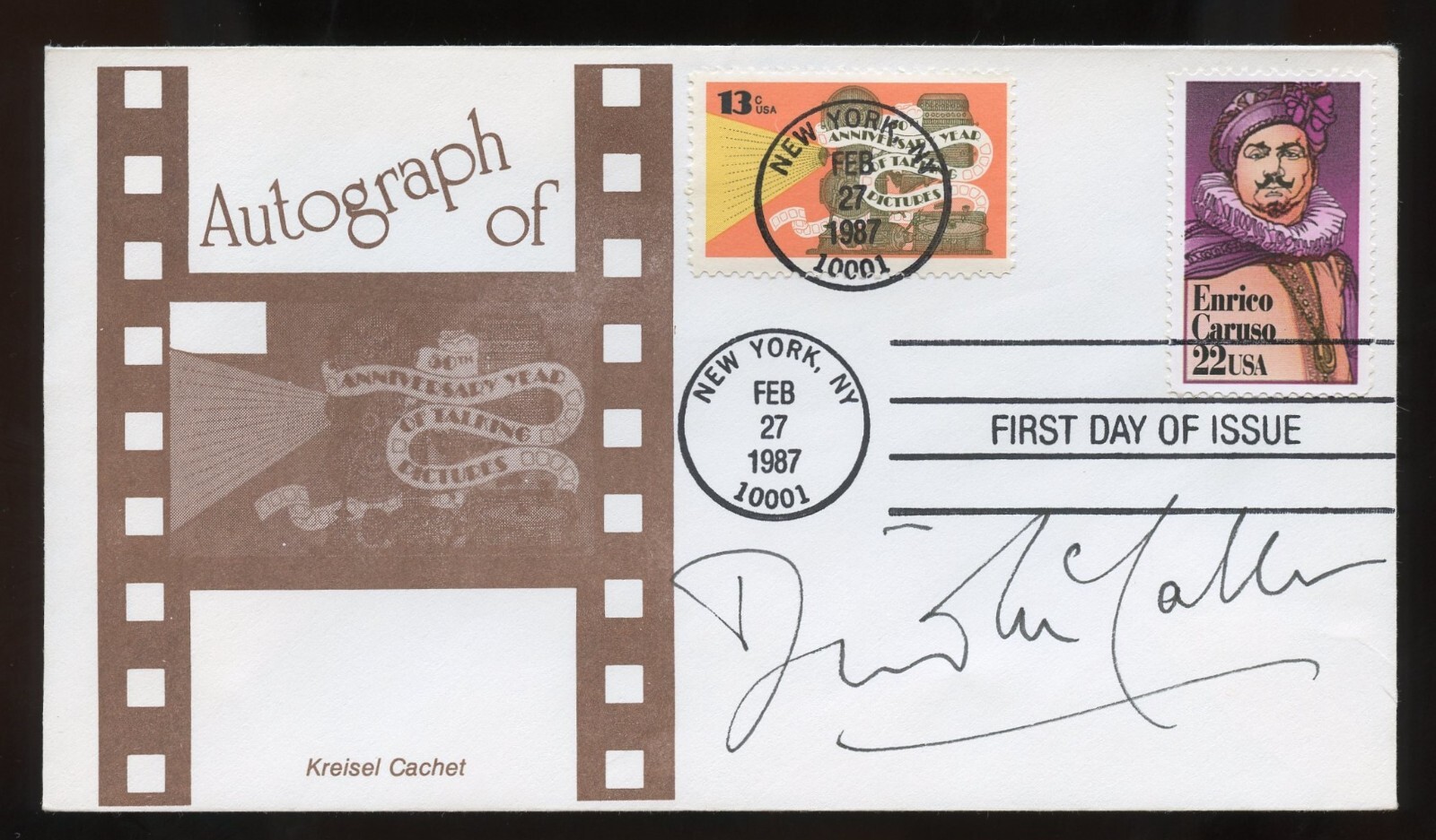 David McCalden d1990 signed autograph British Political Far-Right Activist FDC