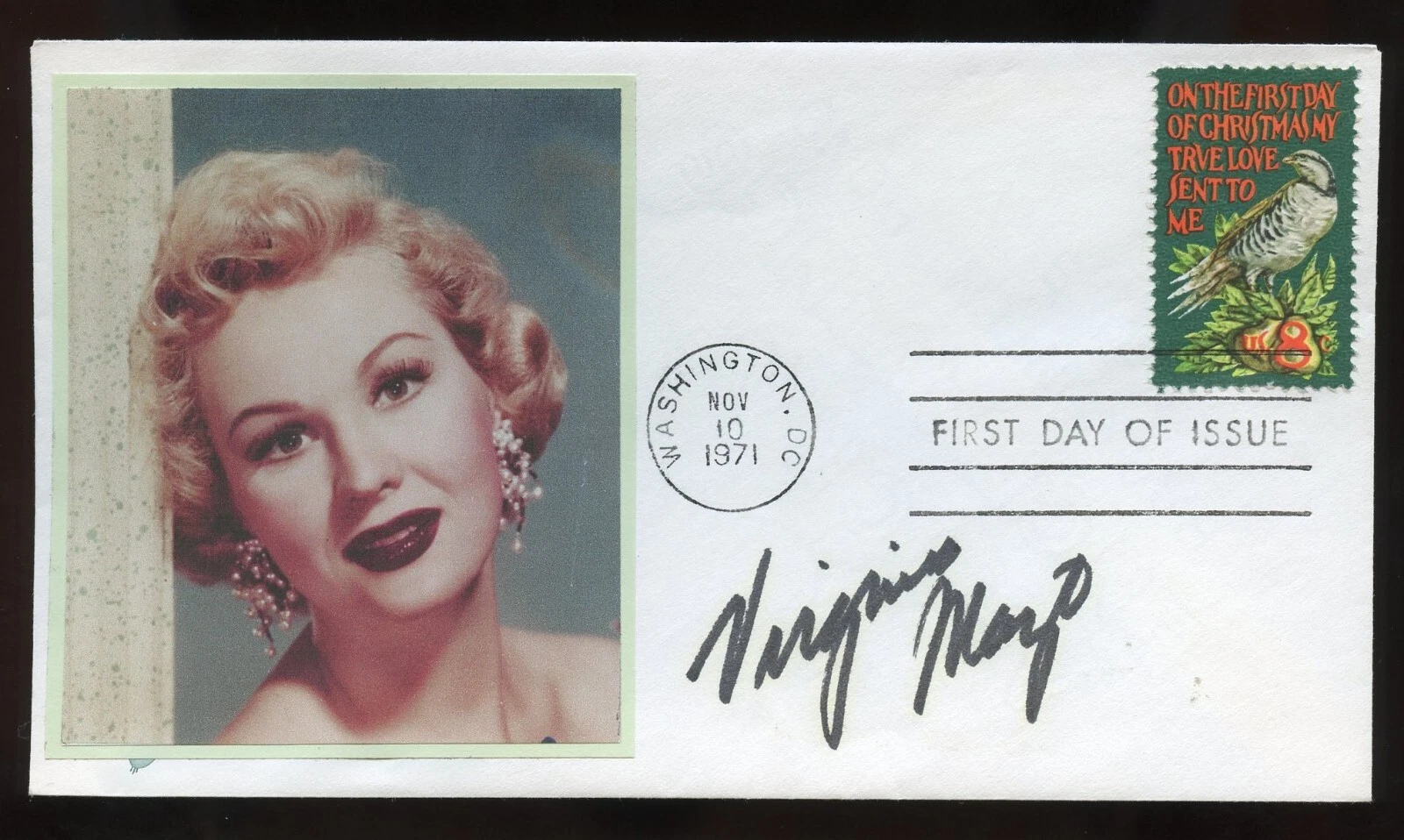 Virginia Mayo d2005 signed autograph Actress The Best Years of Our Lives FDC