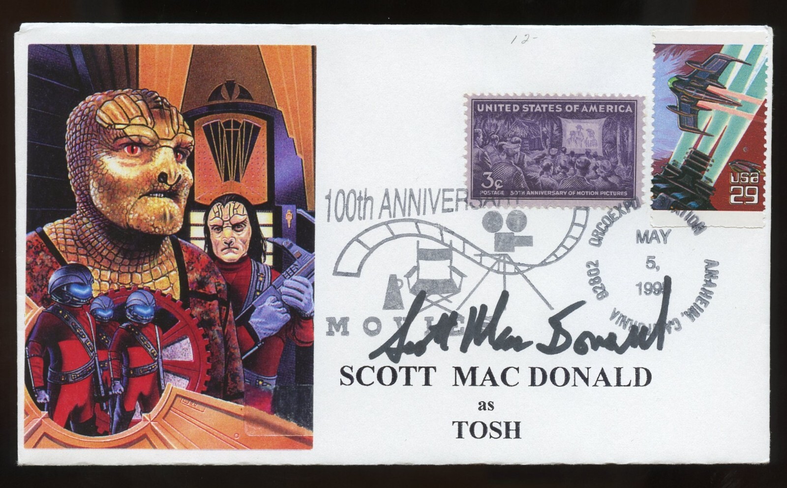 Scott Mac Donald signed autograph American Actor Captain Manning Threshold FDC