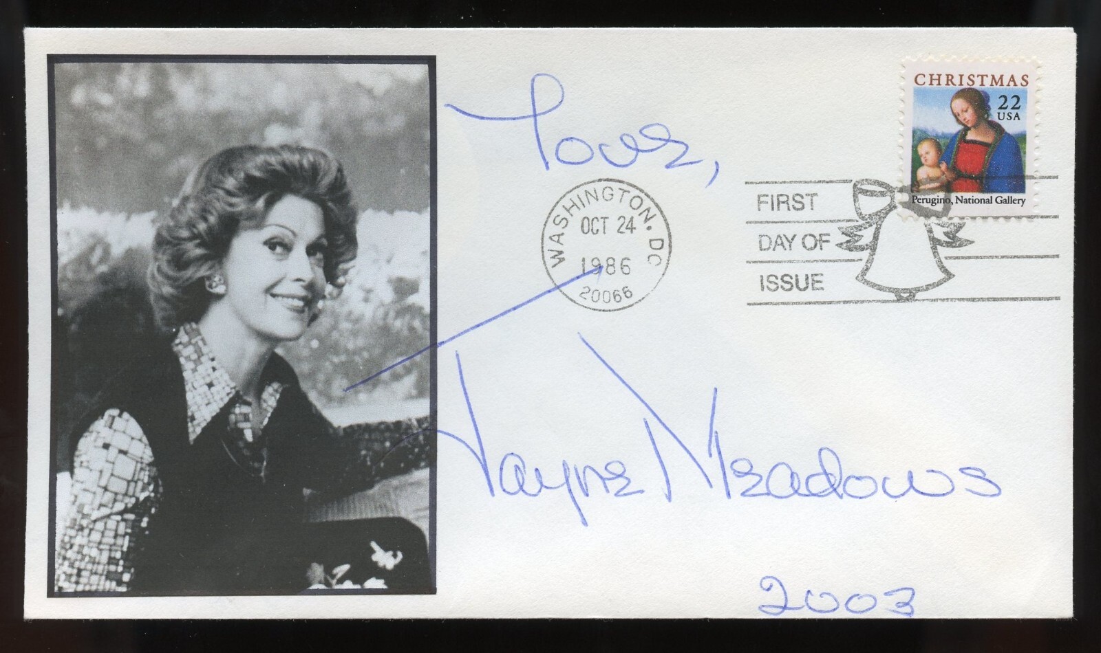 Jayne Meadows d2015 signed autograph auto American Stage Film TV Actress FDC