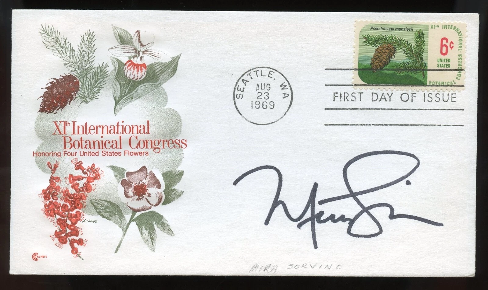 Mira Sorvino signed autograph auto American Actress in Mighty Aphrodite FDC