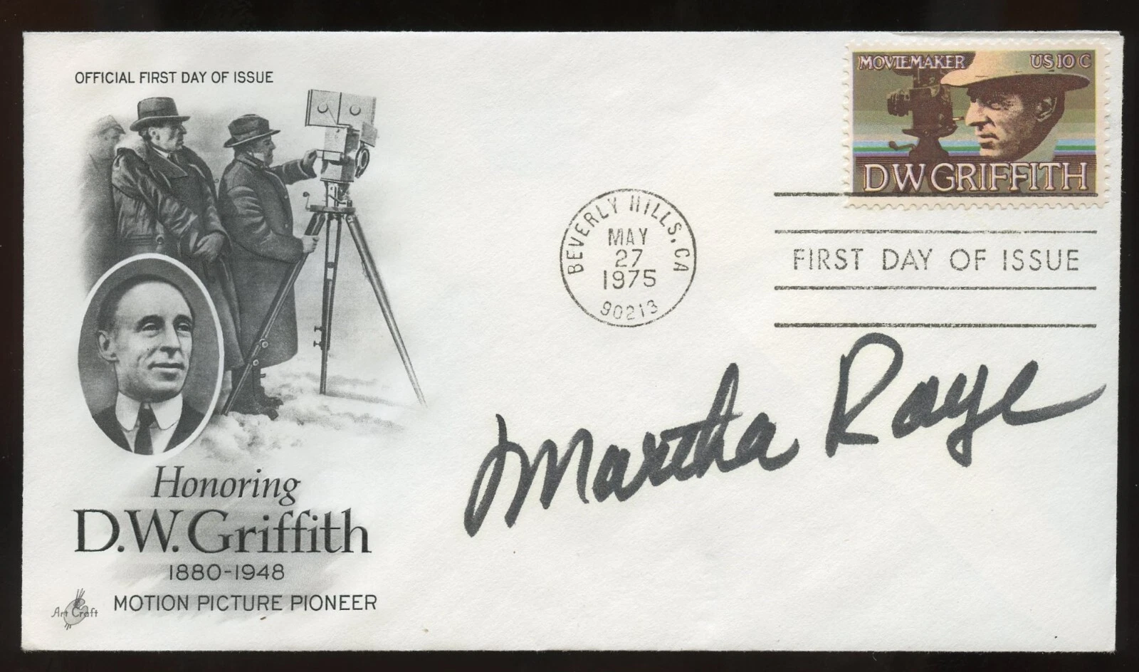 Martha Raye d1994 signed autograph American Comic & Actress The Big Mouth FDC
