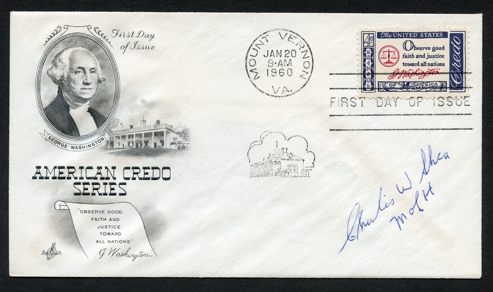 Charles Shea d1994 signed autograph FDC Medal of Honor Recipient Army WWII BAS