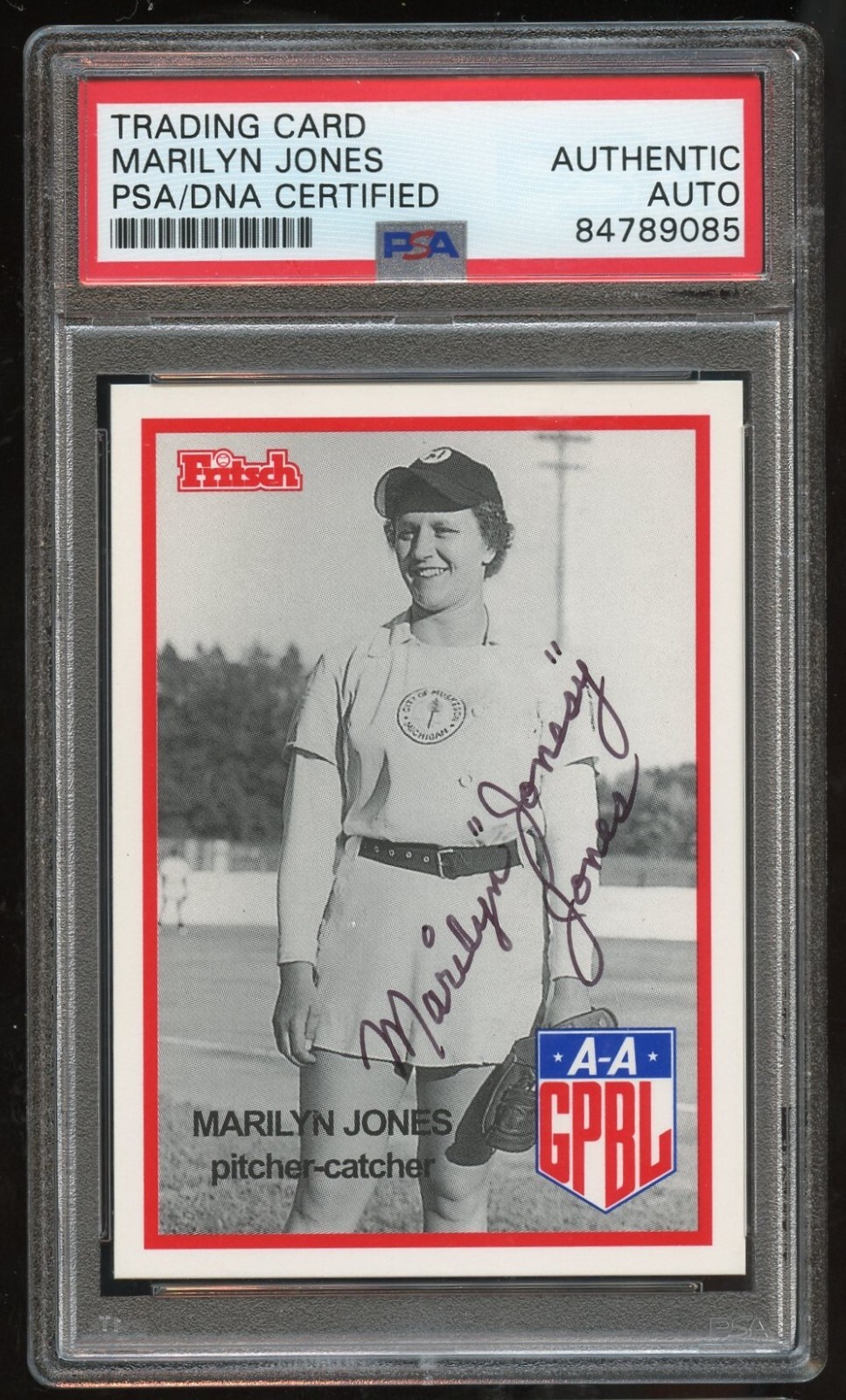 Marilyn Jones #96 signed autograph auto 1995-96 FRITSCH AAGPBL PSA Slabbed