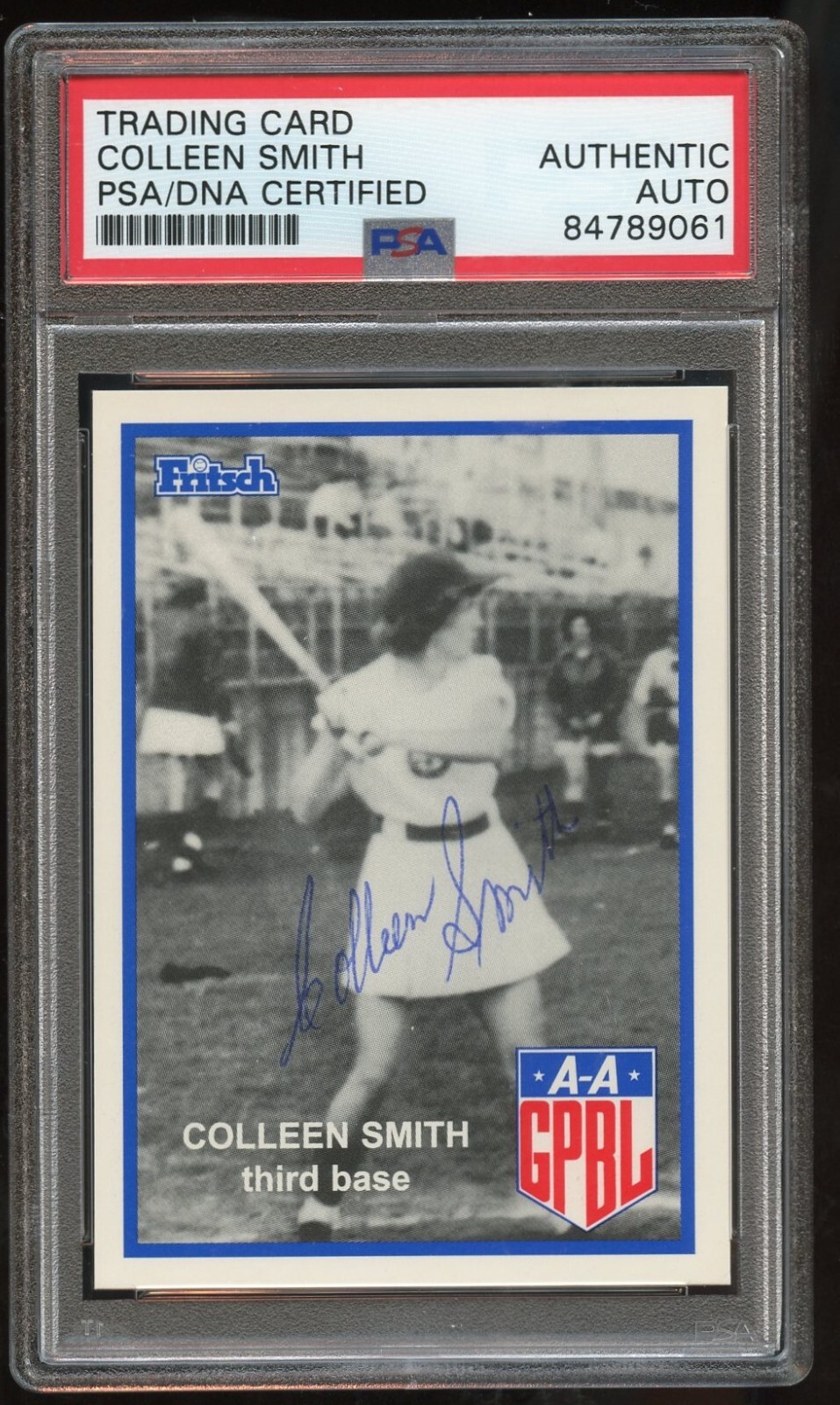 Colleen Smith #187 signed autograph auto 1995-96 FRITSCH AAGPBL PSA Slabbed