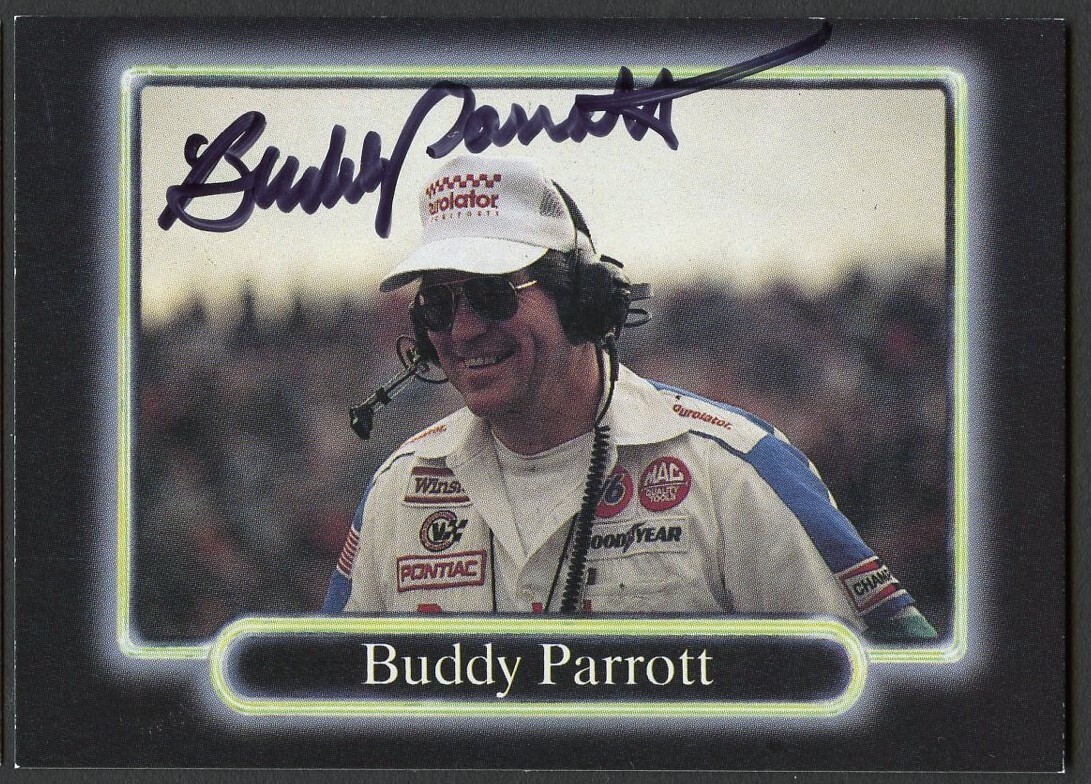 Buddy Parrott #37 signed autograph auto 1990 Maxx NASCAR Racing Trading Card