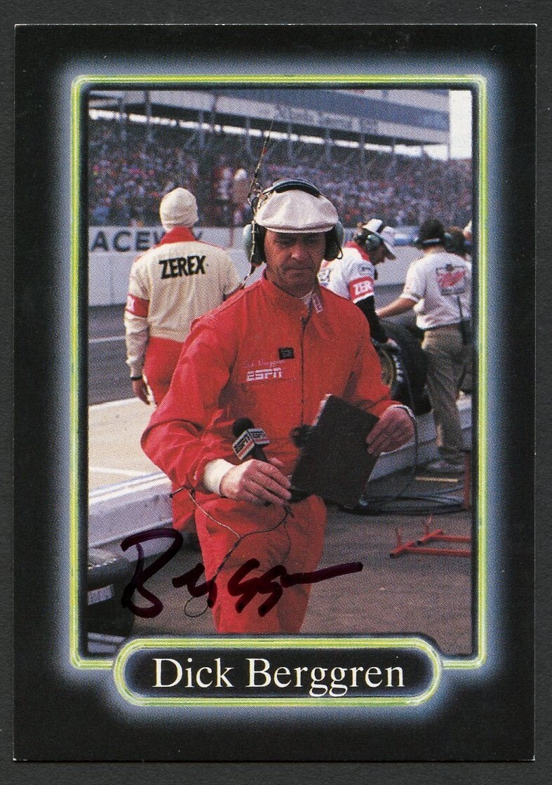 Dick Berggren #161 signed autograph auto 1990 Maxx NASCAR Racing Trading Card