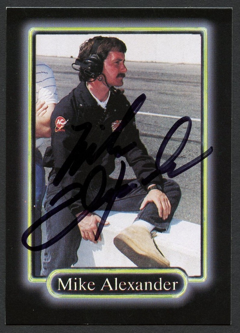 Mike Alexander #84 signed autograph auto 1990 Maxx NASCAR Racing Trading Card