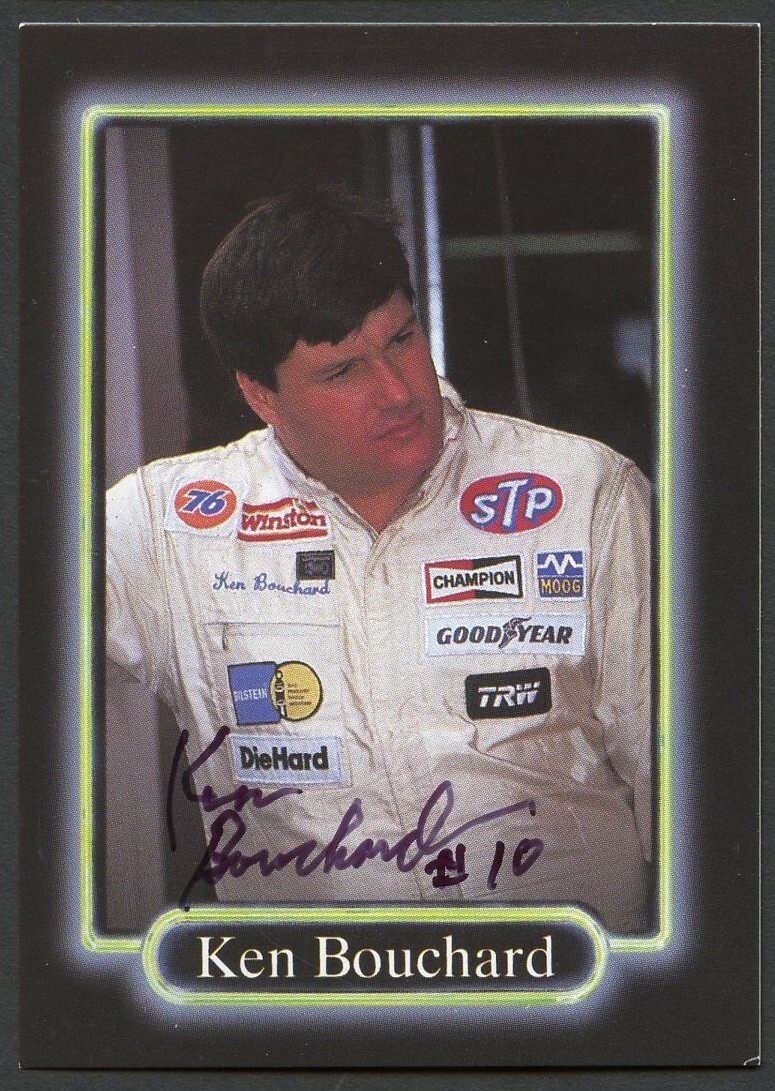 Ken Bouchard #124 signed autograph auto 1990 Maxx NASCAR Racing Trading Card