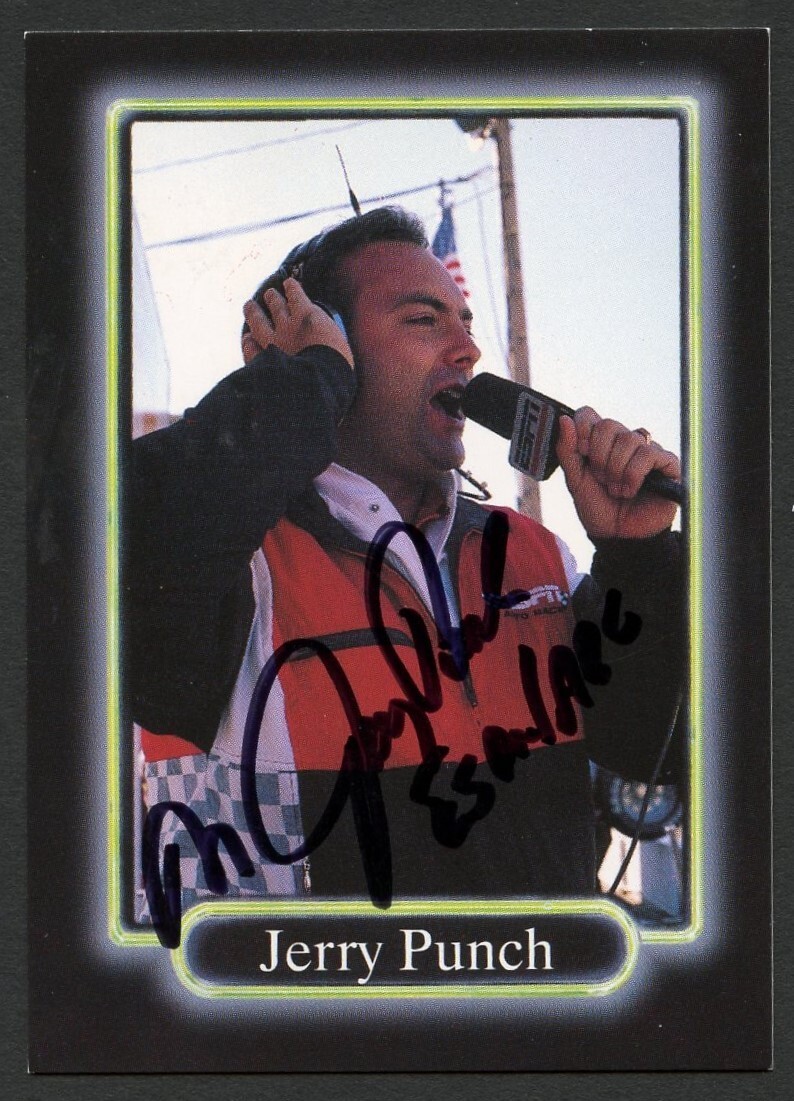 Jerry Punch #157 signed autograph auto 1990 Maxx NASCAR Racing Trading Card