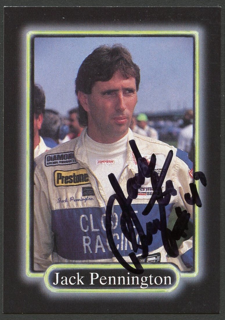 Jack Pennington #134 signed autograph auto 1990 Maxx NASCAR Racing Trading Card