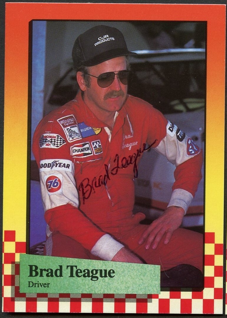 Brad Teague #67 signed autograph auto 1989 Maxx NASCAR Racing Trading Card