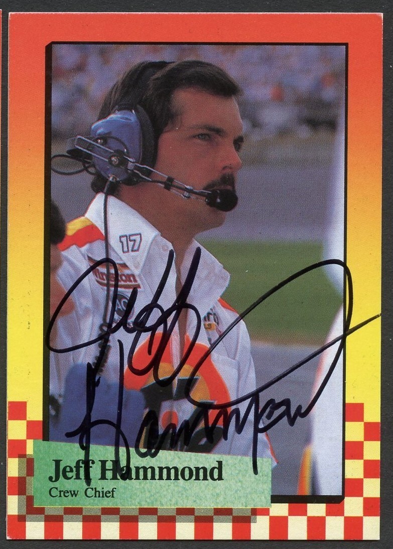 Jeff Hammond #44 signed autograph auto 1989 Maxx NASCAR Racing Trading Card
