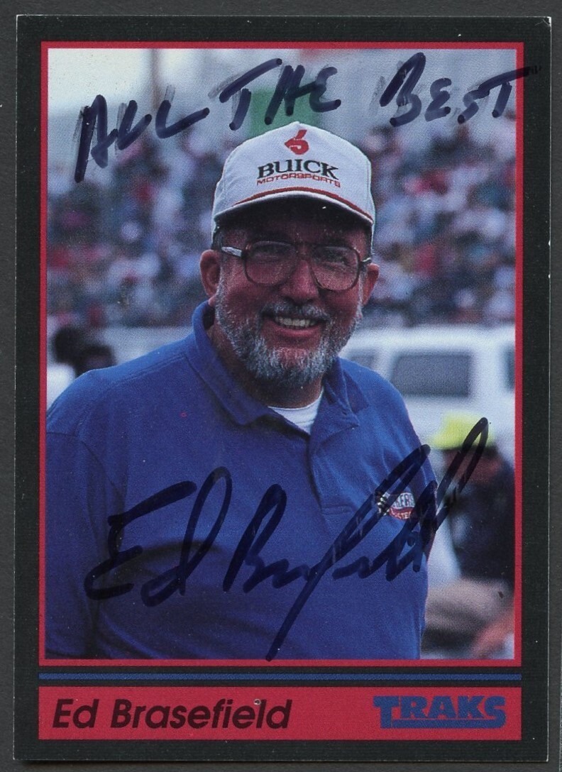 Ed Brasefield #147 signed autograph auto 1991 Traks NASCAR Racing Trading Card