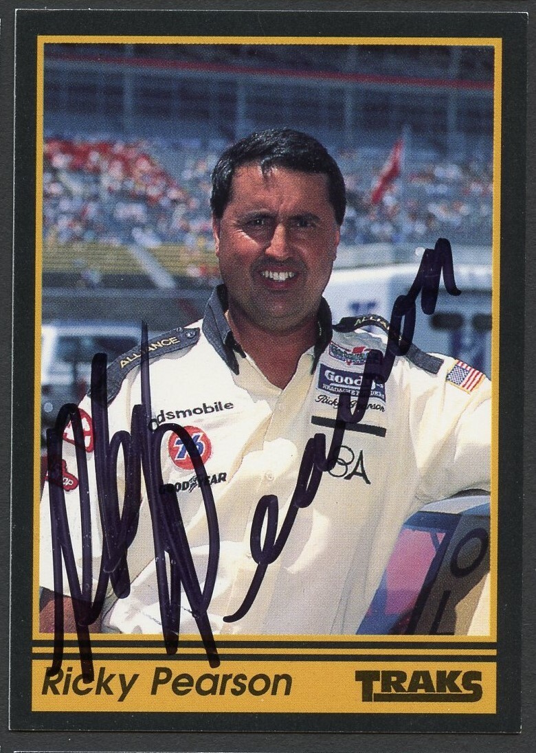 Ricky Pearson #177 signed autograph 1991 Traks NASCAR Racing Trading Card