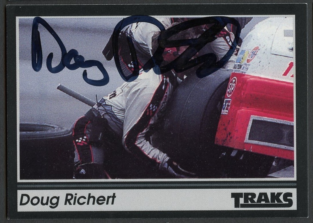 Doug Richert #49 signed autograph auto 1991 Traks NASCAR Racing Trading Card