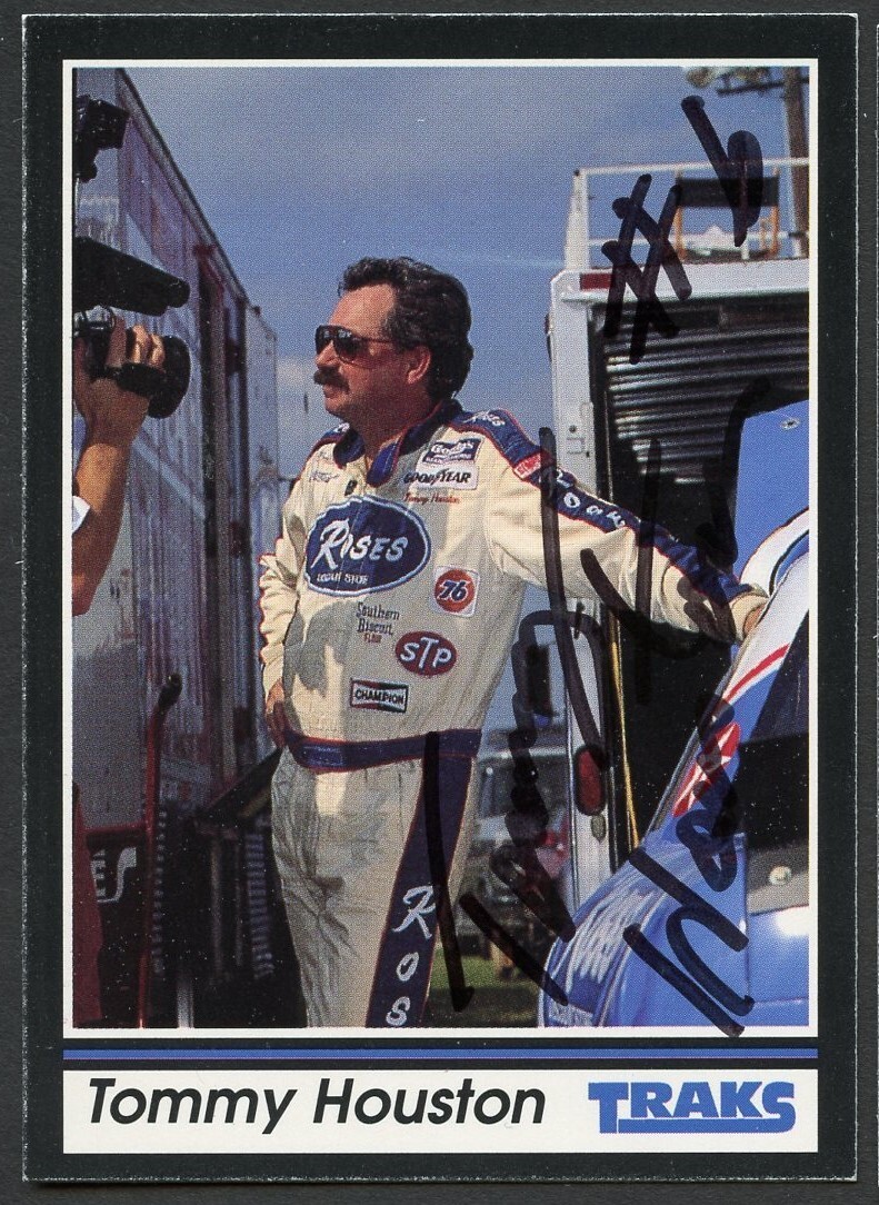 Tommy Houston #106 signed autograph auto 1991 Traks NASCAR Racing Trading Card