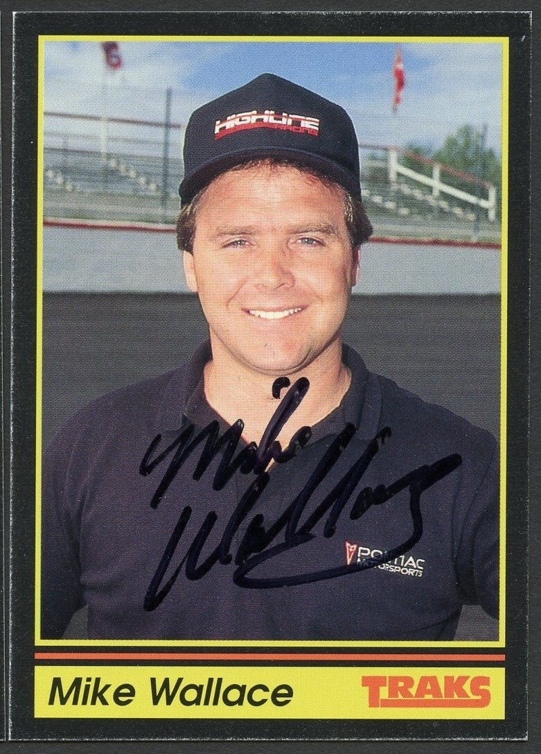 Mike Wallace #18 signed autograph auto 1991 Traks NASCAR Racing Trading Card