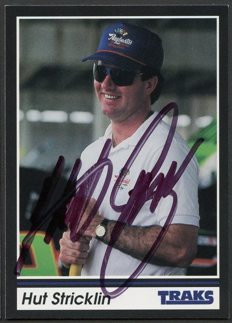 Hut Stricklin #12 signed autograph auto 1991 Traks NASCAR Racing Trading Card