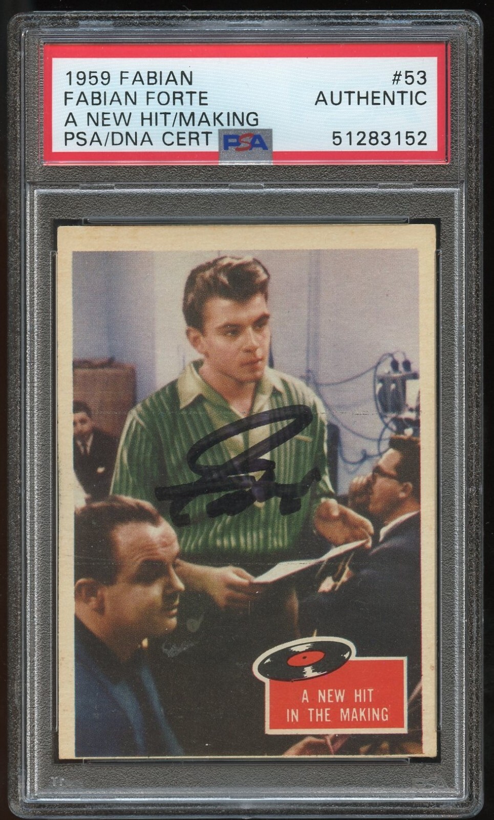 Fabian Forte #53 signed autograph auto A New Hit Making 1959 Card PSA Slabbed