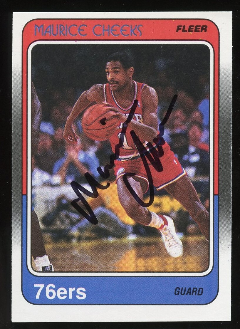 Maurice Cheeks #86 signed autograph auto 1988-89 Fleer Basketball Trading Card