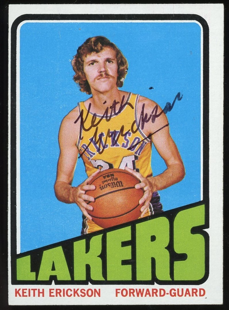 Keith Erickson #140 signed autograph auto 1972-73 Topps Basketball Card CREASED