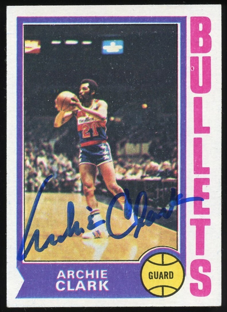 Archie Clark #172 signed autograph auto 1974-75 Topps Basketball Trading Card