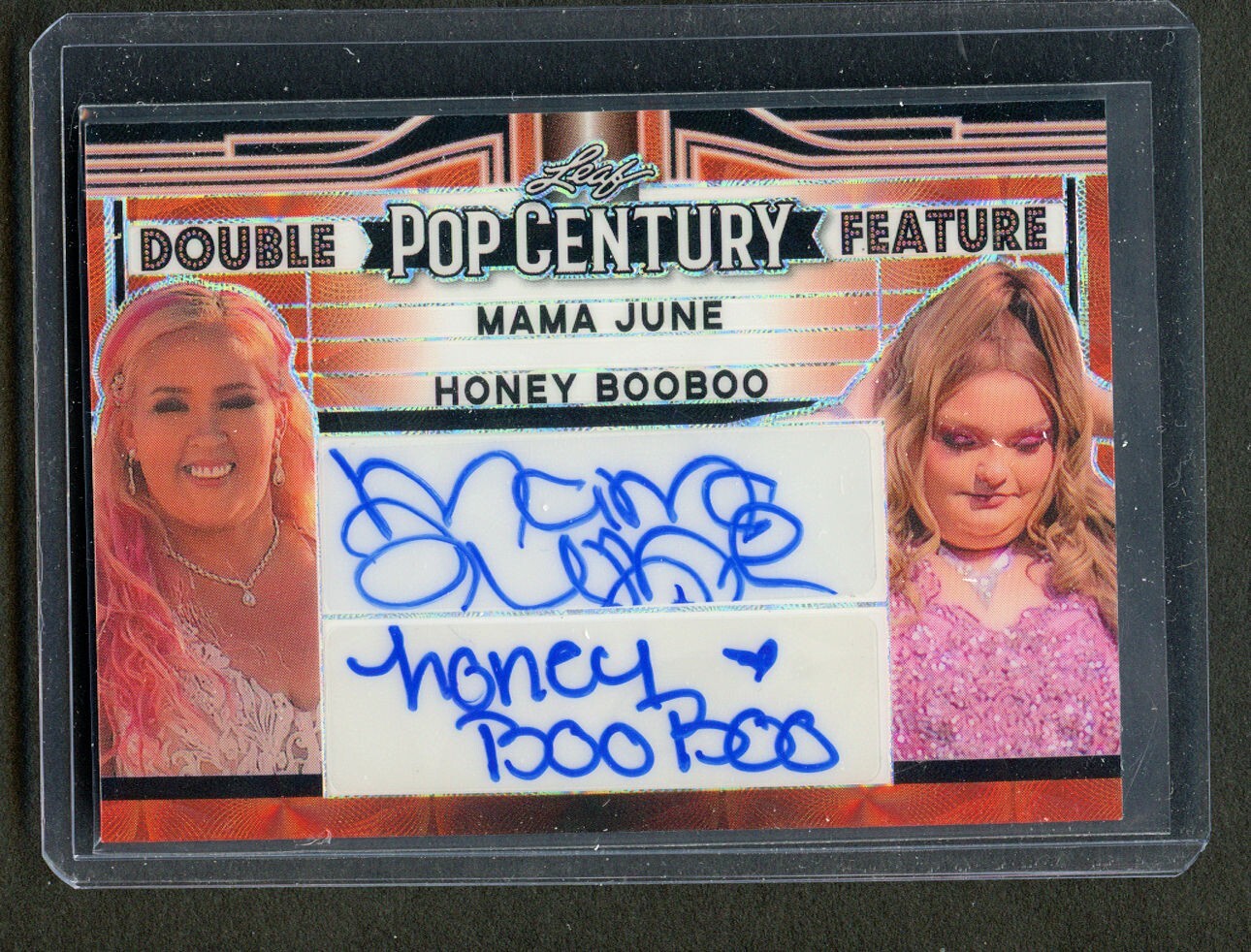 Mama June & Honey Booboo DF-15 signed auto 2023 Leaf Pop Century Double Feature