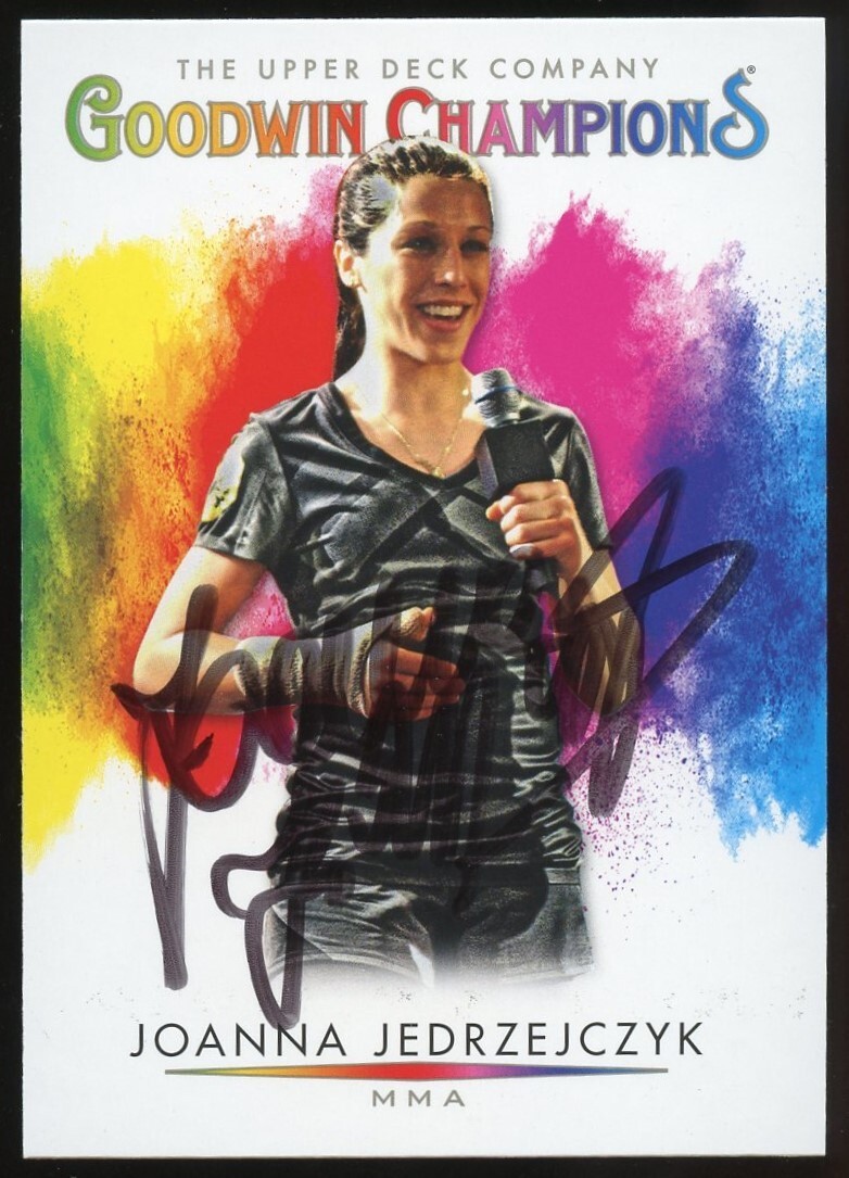 Joanna Jedrzejczyk #121 signed autograph 2021 UD Goodwin Champions Kickboxing