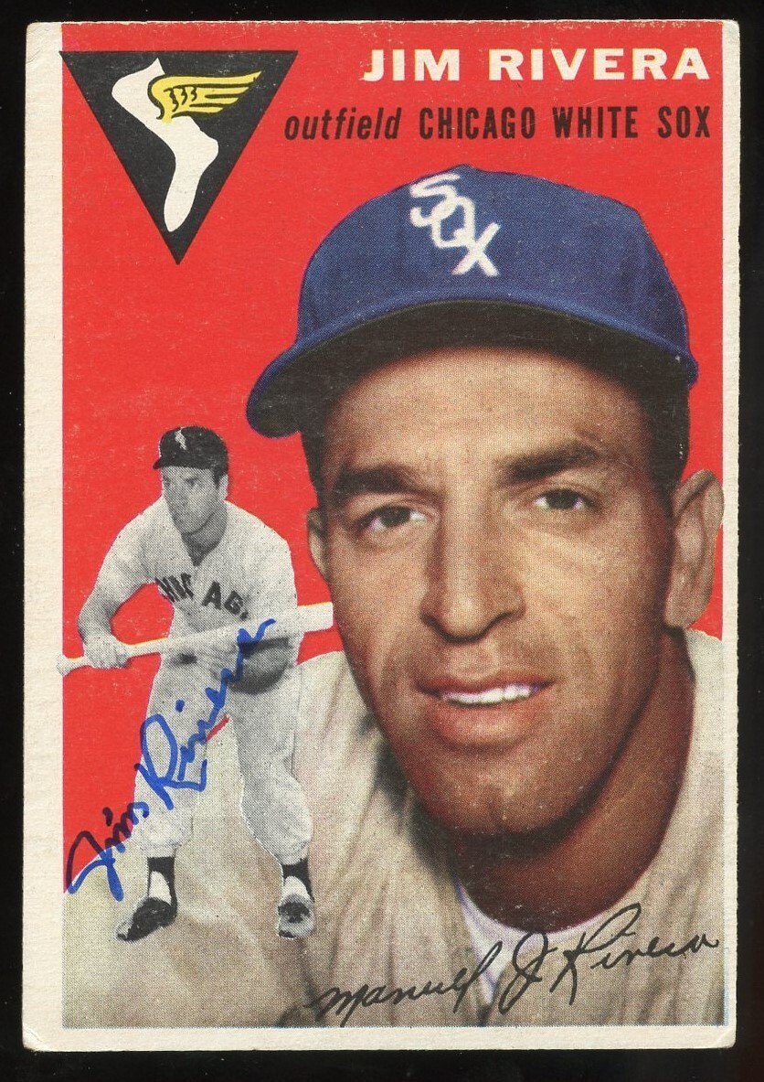 Jim Rivera #34 signed autograph auto 1954 Topps Baseball Trading Card