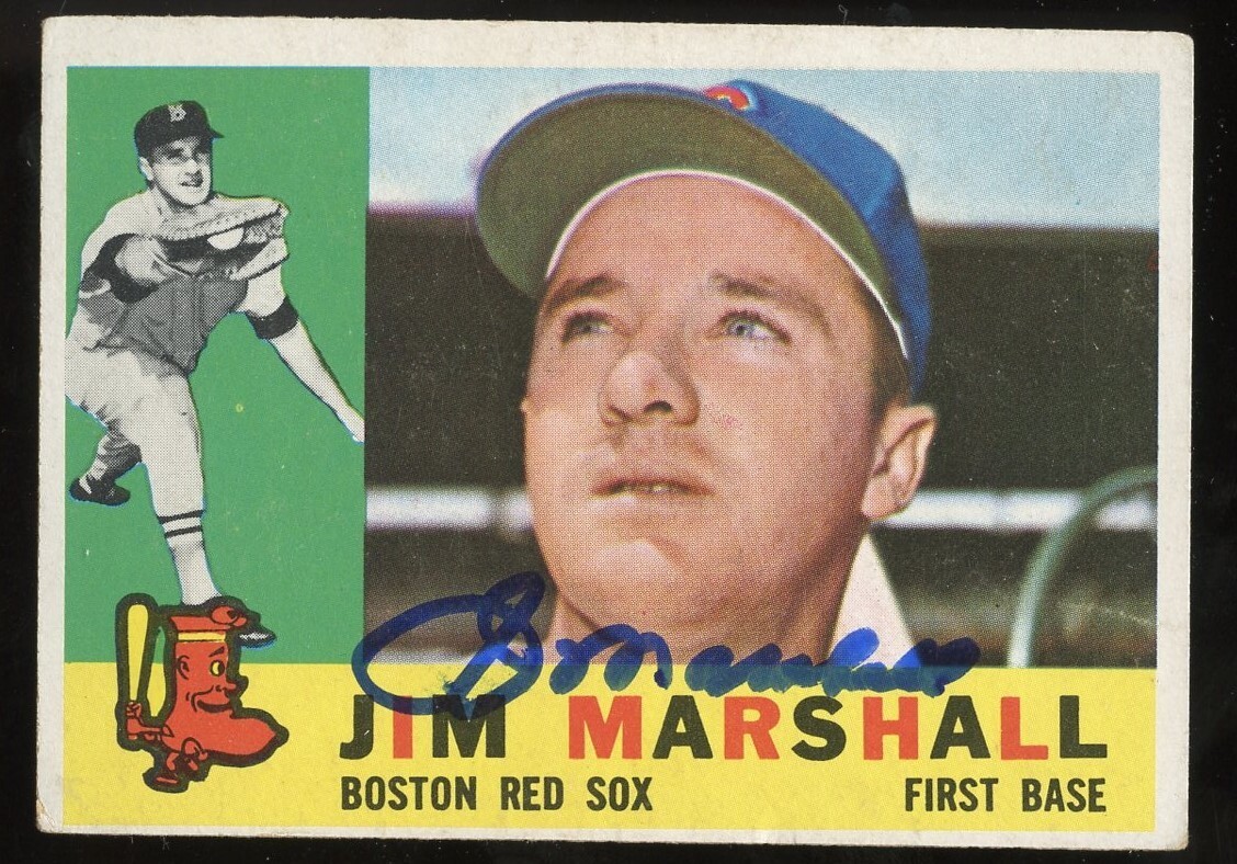 Jim Marshall #267 signed autograph auto 1960 Topps Baseball Trading Card
