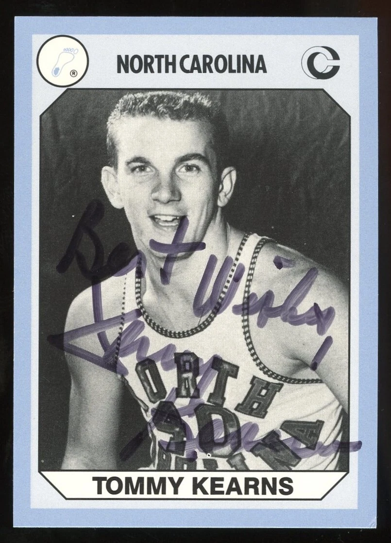 Tommy Kearns signed autograph auto North Carolina Collegiate Card