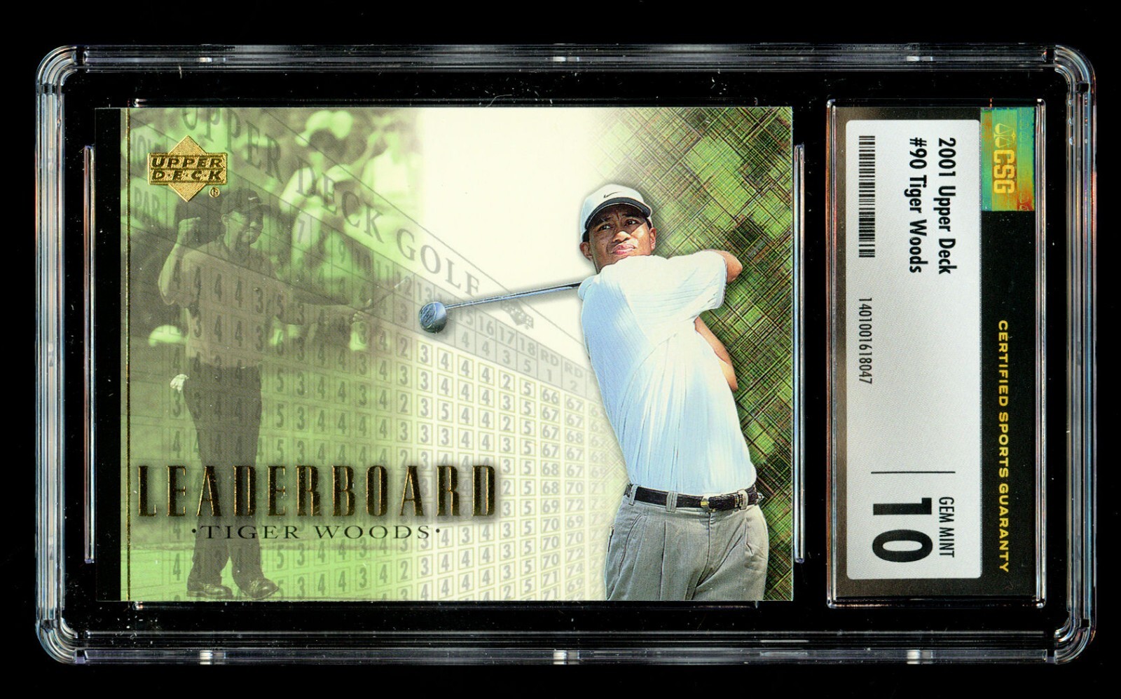 Tiger Woods #90 Upper Deck 2001 Golf Trading Card CSG 10