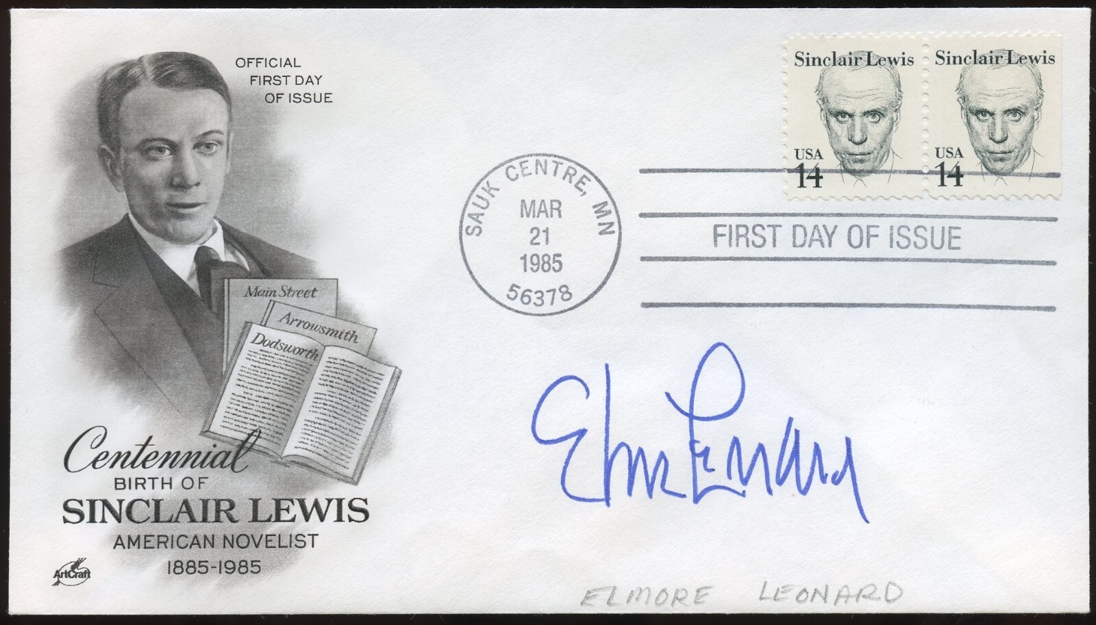 Elmore Leonard d2013 signed autograph auto American novelist Screenwriter FDC