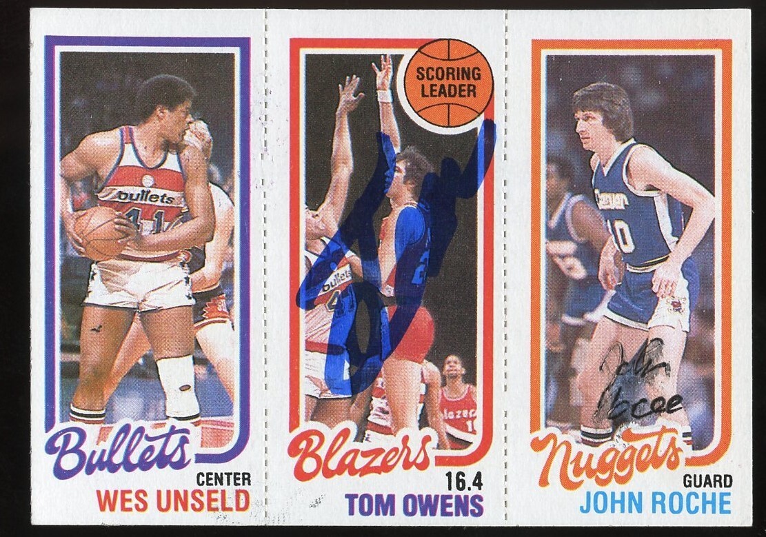 Tom Owens & John Roche signed autograph auto 1980-81 Topps Basketball Card
