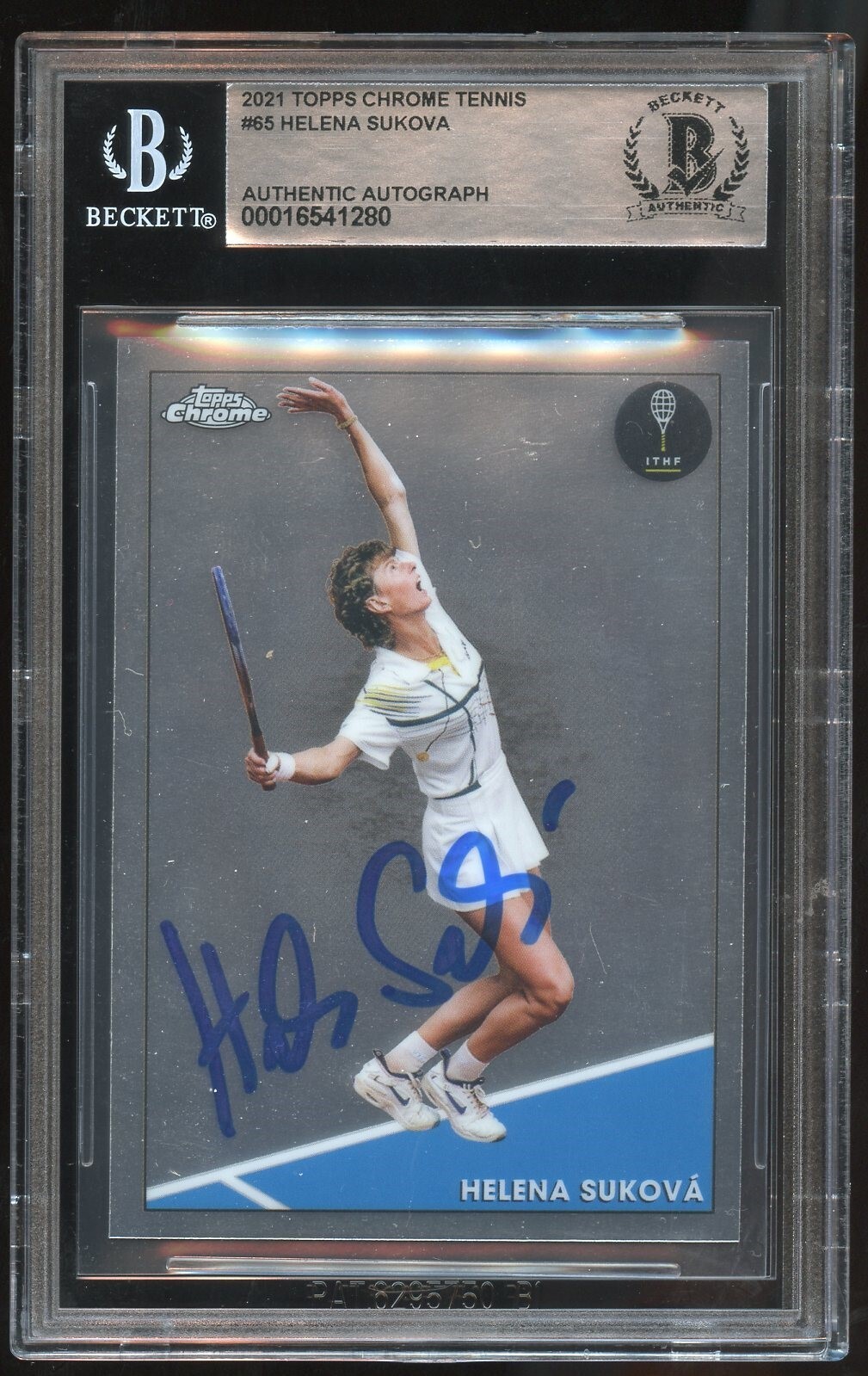 Helena Sukova signed autograph auto 2021 Topps Chrome Tennis Card BAS Slabbed