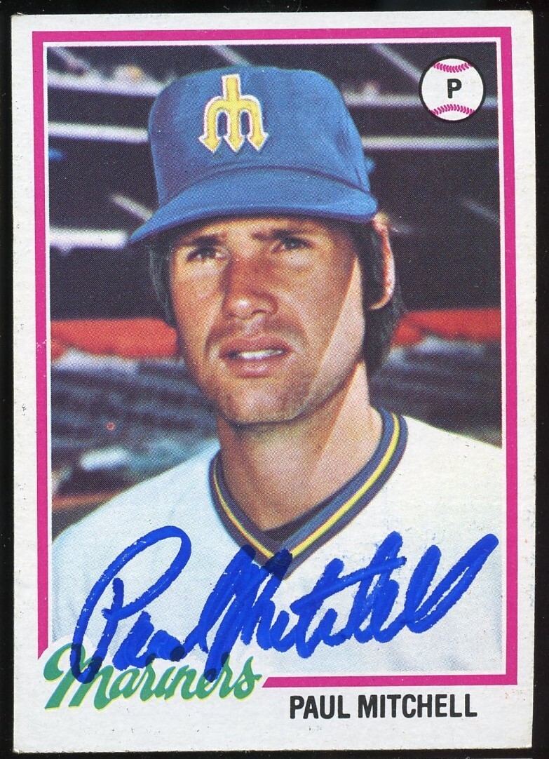 Paul Mitchell #558 signed autograph auto 1978 Topps Baseball Trading Card